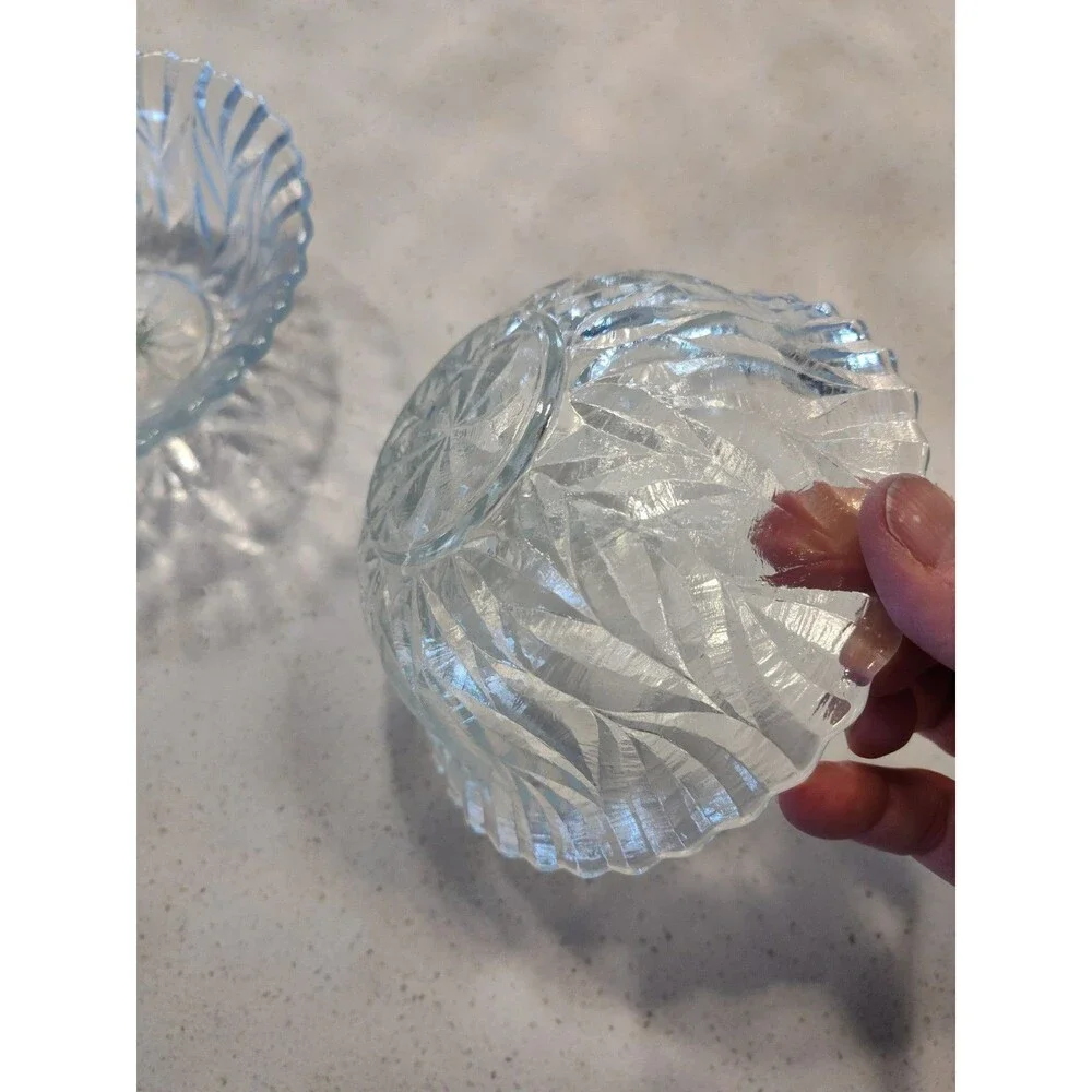 Williams Sonoma Grande Cuisine 2 Cut Glass Bowls Madein Hungary 6